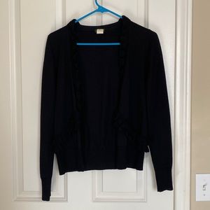 J. Crew black button-up cardigan
